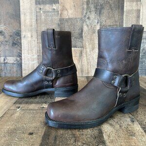 Frye 700 Brown Square Toe Buckle Harness Boots Mens 10.5 M